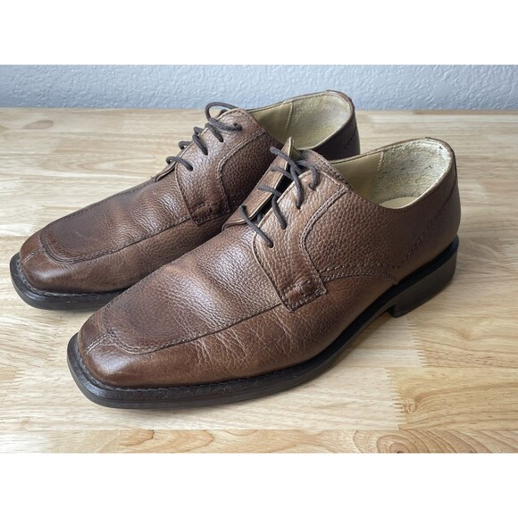 Giorgio Brutini Men\'s Network Brown Leather Lace Up Oxford Dress Shoes Sz 10.5 main image 6